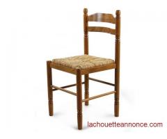 1 chaise en bois de hêtre et paille