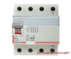 Interrupteur différentiel Legrand 4 mod. 4 pôles 25A/30mA, 400 V pas cher