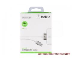 BELKIN cable Lightning MIXIT blanc vers USB 1,2 m