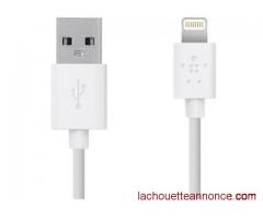 BELKIN cable Lightning MIXIT blanc vers USB 1,2 m