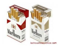 cartouche de cigarette + cendrier + briquet