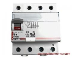 Interrupteur différentiel Legrand 4 mod. 4 pôles, 40A/30mA, 400 V pas cher